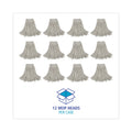 Boardwalk Cut-End Wet Mop Head, Cotton, No. 24, White 12/Carton