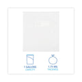 Boardwalk Reclosable Food Storage Bags, 1 gal, 1.75 mil, 10.5" x 11", Clear, 250/Box
