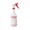 Boardwalk Trigger Spray Bottle, 32 oz, Clear/Red, HDPE, 3/Pack