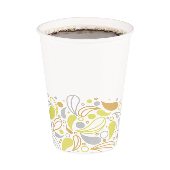Boardwalk Deerfield Printed Paper Hot Cups, 12 oz, 50 Cups/Sleeve, 20 Sleeves/Carton