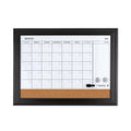 Quartet Home Decor Magnetic Combo Dry Erase with Cork Board on Bottom, 23 x 17, Espresso Wood Frame