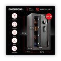 Sentry EF4738E Safe, 4.71 cu ft, 21.7w x 19d x 37.7h, Black