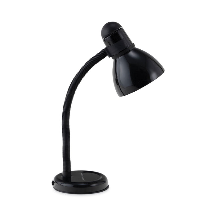 Ledu Advanced Style Incandescent Gooseneck Desk Lamp, 6"w x 6"d x 18"h, Black