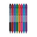 Pentel R.S.V.P. RT Ballpoint Pen, Retractable, Medium 1 mm, Assorted Ink Colors, Clear Barrel, 8/Pack