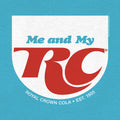 RC Cola Me and My RC Royal Crown Soda T-Shirt - Aqua Blue by Tee Luv