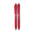 Pentel EnerGel-X Gel Pen, Retractable, Fine 0.5 mm Needle Tip, Red Ink, Red Barrel, Dozen