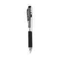 Pentel WOW! Gel Pen, Retractable, Medium 0.7 mm, Black Ink, Clear/Black Barrel, Dozen