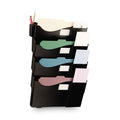 Universal Grande Central Filing System, 4 Sections, Legal/Letter Size, Wall Mount, 16.63" x 4.75" x 27.5", Black, 4/Pack
