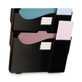 Universal Grande Central Filing System, 4 Sections, Legal/Letter Size, Wall Mount, 16.63" x 4.75" x 27.5", Black, 4/Pack