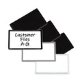 C-Line Slap-Stick Magnetic Label Holders, Side Load, 4.25 x 2.5, White, 10/Pack