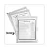 C-Line Zip 'N Go Reusable Envelope with Outer Pocket, 1" Capacity, 2 Sections, 10 x 13, Clear, 3/Pack