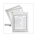 C-Line Zip 'N Go Reusable Envelope with Outer Pocket, 1" Capacity, 2 Sections, 10 x 13, Clear, 3/Pack