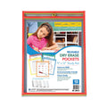 C-Line Reusable Dry Erase Pockets, 9 x 12, Assorted Primary Colors, 10/Pack