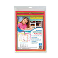 C-Line Reusable Dry Erase Pockets, 9 x 12, Assorted Neon Colors, 10/Pack