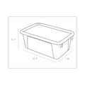 Storex Cubby Bins with Clear Lids, 12.25" x 7.75" x 5.13", Red, 6/Pack