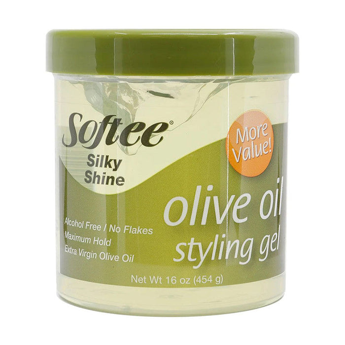 Softee Silky Shine Olive Oil Styling Gel, 16 Oz by Pasteur Pharmacy