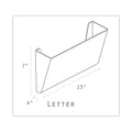 Storex Wall File, Letter Size, 13" x 4" x 7", Smoke