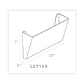 Storex Wall File, 3 Sections, Letter Size, 13" x 4" x 14",  Clear, 3/Set