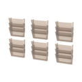 Storex Wall File, 3 Sections, Letter Size, 13" x 4" x 14",  Smoke, 3/Set