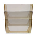 Storex Wall File, 3 Sections, Legal Size, 16" x 4" x 14", Smoke, 3/Set