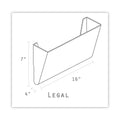 Storex Wall File, 3 Sections, Legal Size, 16" x 4" x 14", Smoke, 3/Set