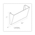 Storex Unbreakable Magnetic Wall File, Legal/Letter Size, 16" x 4" x 7", Clear