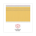 Universal #2 Pre-Sharpened Woodcase Pencil, HB (#2), Black Lead, Yellow Barrel, 24/Pack