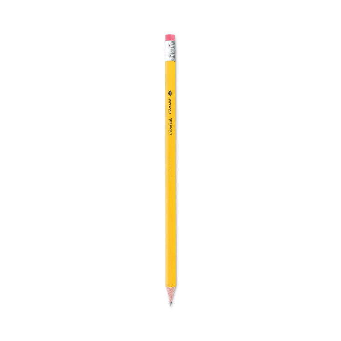 Universal #2 Pre-Sharpened Woodcase Pencil, HB (#2), Black Lead, Yellow Barrel, 72/Pack