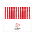 Universal Chisel Tip Permanent Marker, Broad Chisel Tip, Red, Dozen