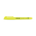 Universal Pocket Highlighters, Fluorescent Yellow Ink, Chisel Tip, Yellow Barrel, Dozen