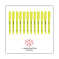 Universal Pocket Highlighters, Fluorescent Yellow Ink, Chisel Tip, Yellow Barrel, Dozen