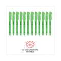 Universal Pocket Highlighters, Fluorescent Green Ink, Chisel Tip, Green Barrel, Dozen