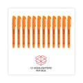 Universal Pocket Highlighters, Fluorescent Orange Ink, Chisel Tip, Orange Barrel, Dozen