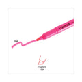 Universal Pocket Highlighters, Fluorescent Pink Ink, Chisel Tip, Pink Barrel, Dozen