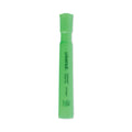 Universal Desk Highlighters, Fluorescent Green Ink, Chisel Tip, Green Barrel, Dozen