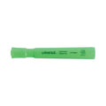 Universal Desk Highlighters, Fluorescent Green Ink, Chisel Tip, Green Barrel, Dozen