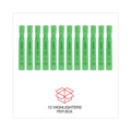 Universal Desk Highlighters, Fluorescent Green Ink, Chisel Tip, Green Barrel, Dozen