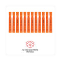Universal Desk Highlighters, Fluorescent Orange Ink, Chisel Tip, Orange Barrel, Dozen