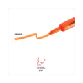 Universal Desk Highlighters, Fluorescent Orange Ink, Chisel Tip, Orange Barrel, Dozen