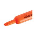 Universal Desk Highlighters, Fluorescent Orange Ink, Chisel Tip, Orange Barrel, Dozen
