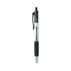 Universal Comfort Grip Ballpoint Pen, Retractable, Medium 1 mm, Black Ink, Clear Barrel, Dozen
