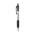 Universal Comfort Grip Ballpoint Pen, Retractable, Medium 1 mm, Black Ink, Clear Barrel, Dozen