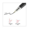 Universal Comfort Grip Ballpoint Pen, Retractable, Medium 1 mm, Black Ink, Clear Barrel, Dozen