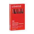 Universal Comfort Grip Ballpoint Pen, Retractable, Medium 1 mm, Red Ink, Clear Barrel, Dozen