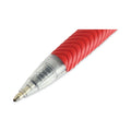 Universal Comfort Grip Ballpoint Pen, Retractable, Medium 1 mm, Red Ink, Clear Barrel, Dozen
