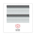 Universal Ballpoint Pen Value Pack, Stick, Medium 1 mm, Black Ink, Gray Barrel, 60/Pack