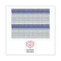 Universal Ballpoint Pen Value Pack, Stick, Medium 1 mm, Blue Ink, Gray Barrel, 60/Pack