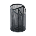 Universal Metal Mesh 3-Compartment Pencil Cup, 4.13" Diameter x 6"h, Black