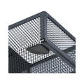 Universal Metal Mesh Drawer Organizer, Six Compartments, 15 x 11.88 x 2.5, Black
