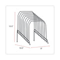 Universal Wire Tiered File Sorter, 8 Sections, Letter to Legal Size Files, 8" x 10.5" x 12.5", Black